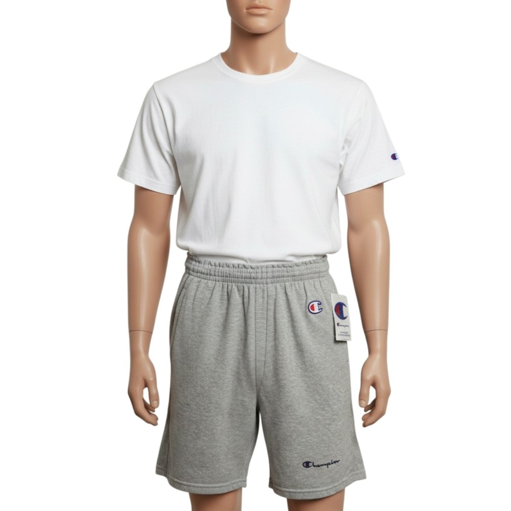 Vtg 90s Champion Shorts Mens M Heather Gray NWT Deadstock Script C Patch 1995